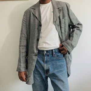 Vintage linen blazer